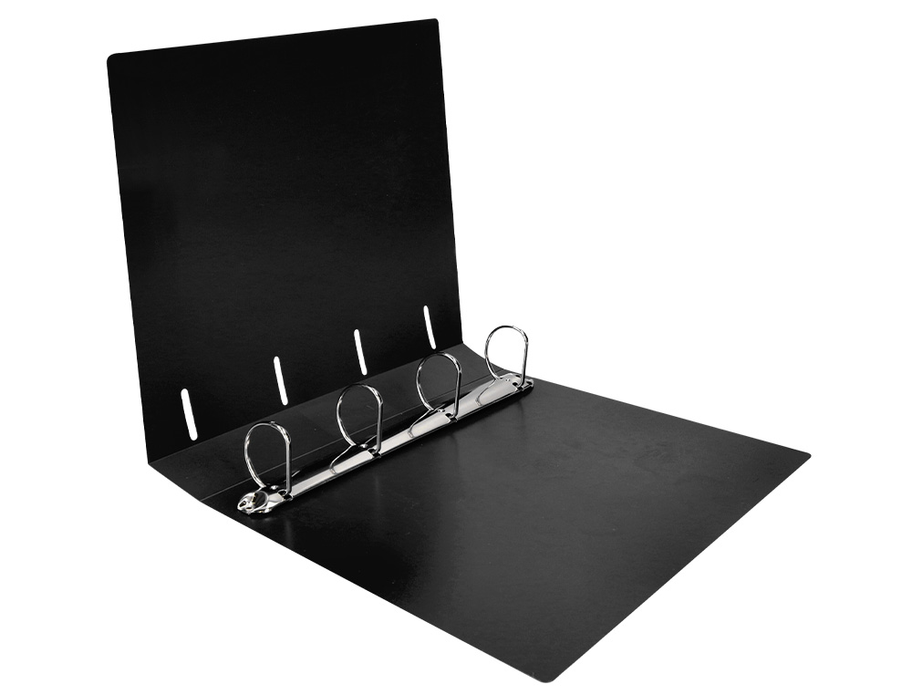 PASTA LIDERPAPEL POLIPROPILENO DIN A4 4 ANEIS MISTOS 40 MM PRETO OPACO