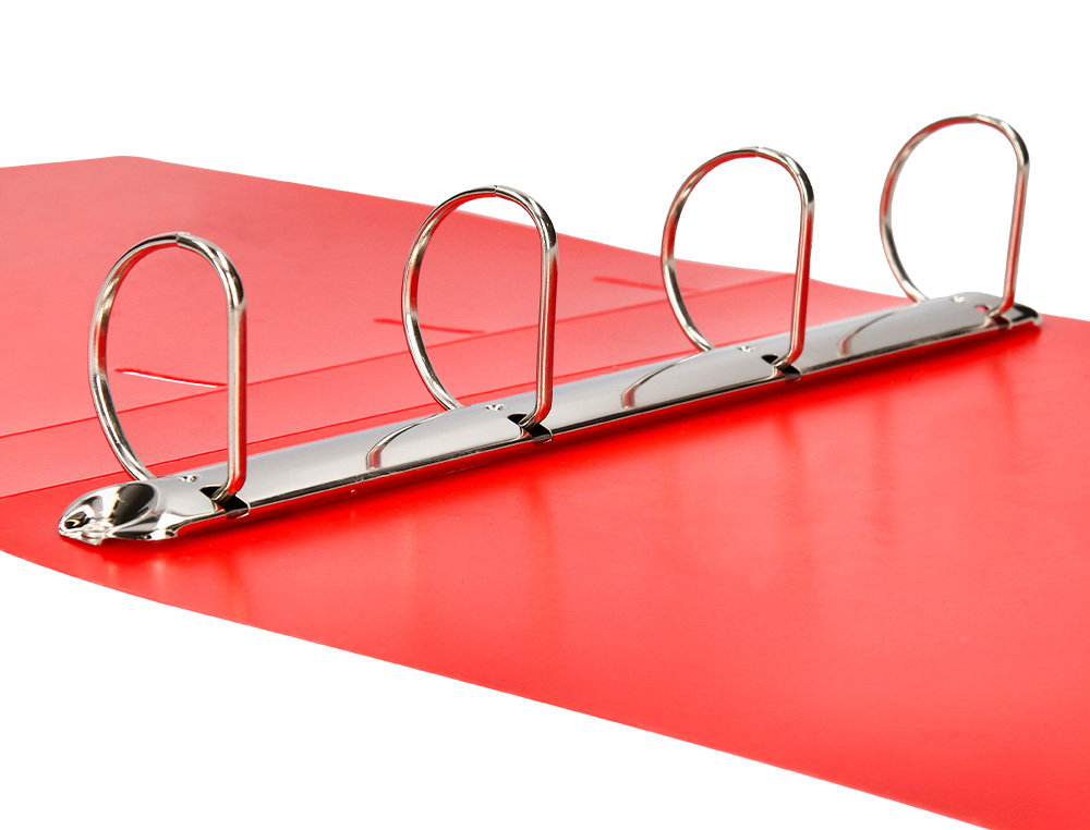 PASTA LIDERPAPEL POLIPROPILENO DIN A4 4 ANEIS MISTOS 40 MM VERMELHO TRANSLUCIDO