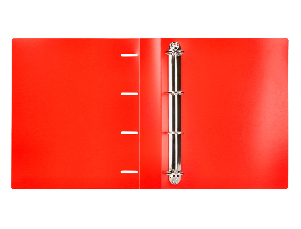 PASTA LIDERPAPEL POLIPROPILENO DIN A4 4 ANEIS MISTOS 40 MM VERMELHO TRANSLUCIDO