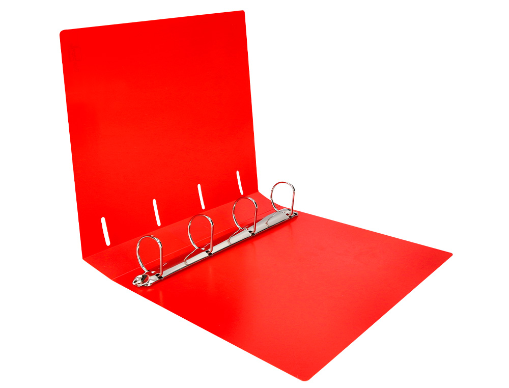 PASTA LIDERPAPEL POLIPROPILENO DIN A4 4 ANEIS MISTOS 40 MM VERMELHO TRANSLUCIDO