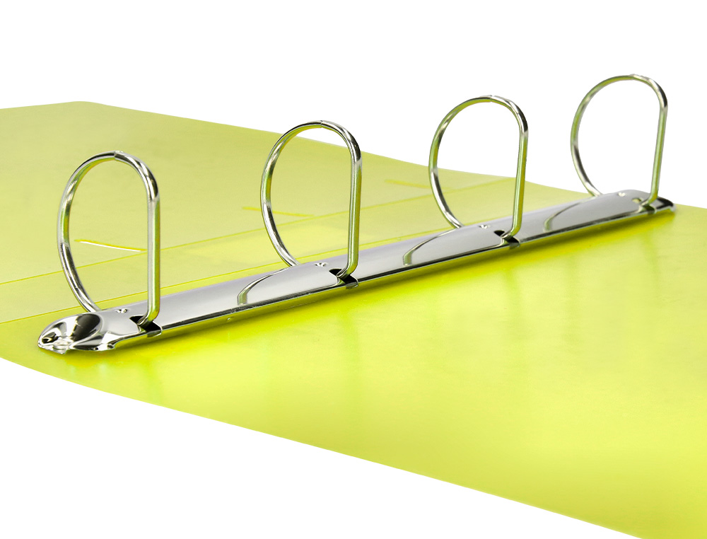 PASTA LIDERPAPEL POLIPROPILENO DIN A4 4 ANEIS MISTOS 40 MM AMARELO FLUOR OPACO