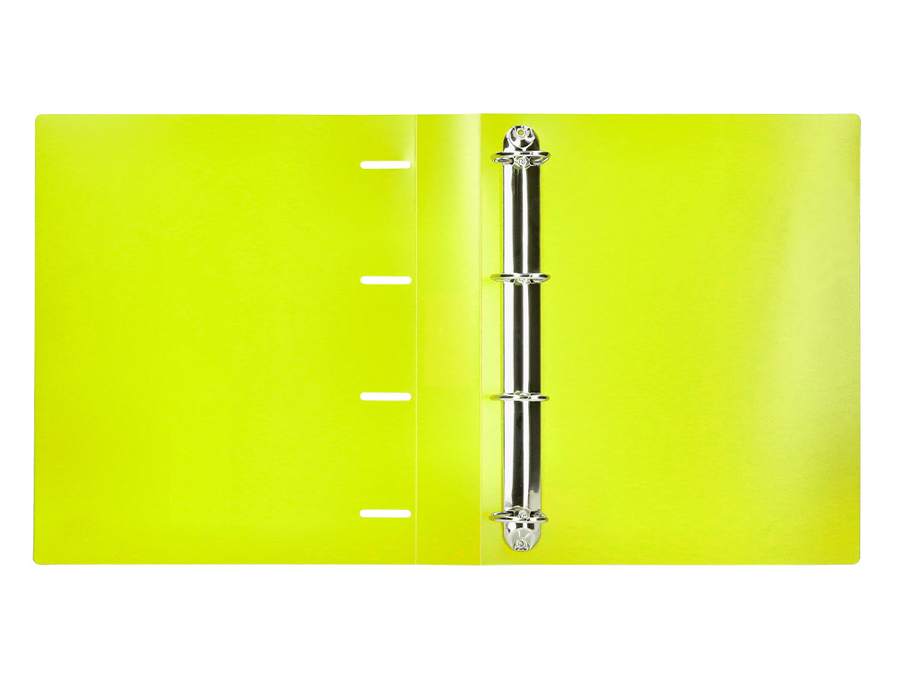 PASTA LIDERPAPEL POLIPROPILENO DIN A4 4 ANEIS MISTOS 40 MM AMARELO FLUOR OPACO