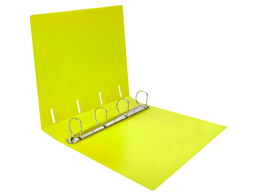 PASTA LIDERPAPEL POLIPROPILENO DIN A4 4 ANEIS MISTOS 40 MM AMARELO FLUOR OPACO
