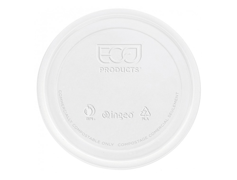 TAMPA DE PLASTICO BIODEGRADAVEL PARA COPO DE 290 CC PACK DE 100 UNIDADES