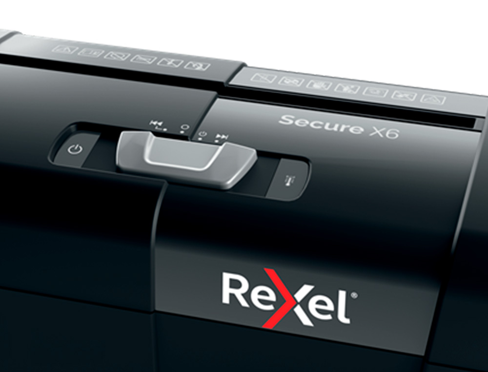 DESTRUIDORA DE DOCUMENTOS REXEL SECURE X6 EU CAPACIDADEE 6 FOLHAS AGRAFES CLIPS CART ES E CD