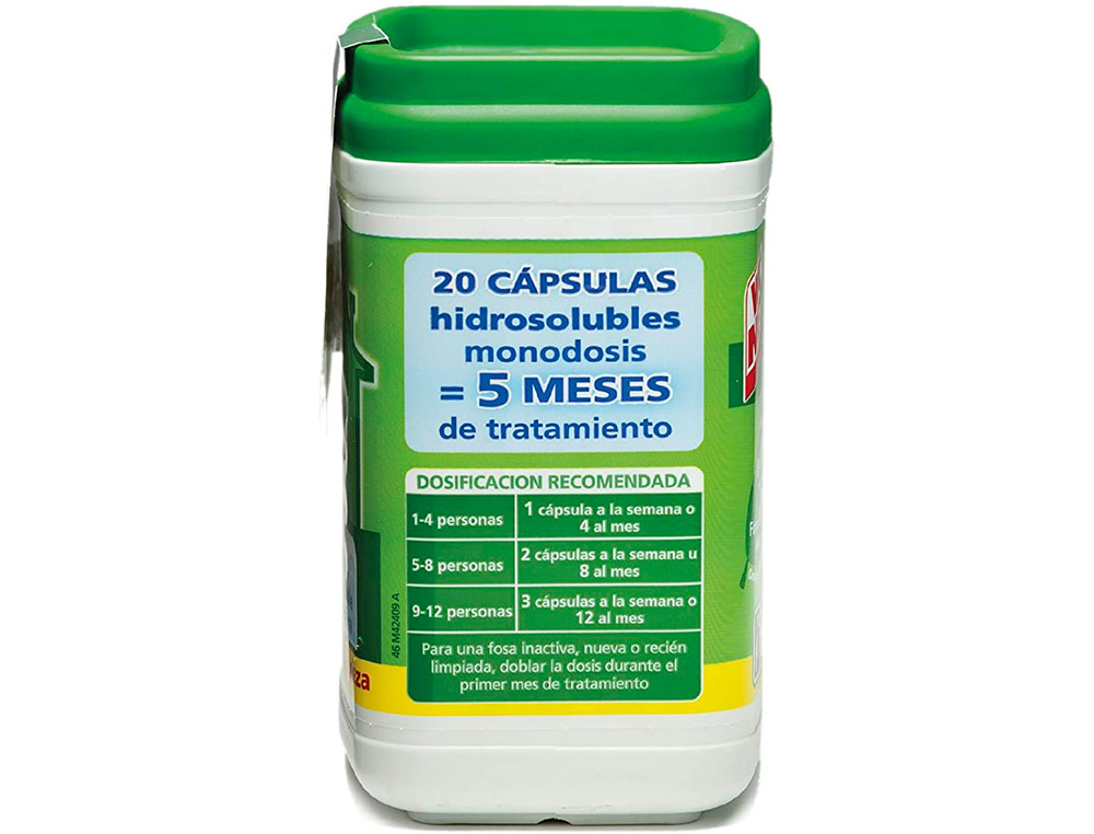 ELIMINA ODORES WC NET FOSAS SEPTICAS CAPSULA DE 18 GR CAIXA DE 20 UNIDADES