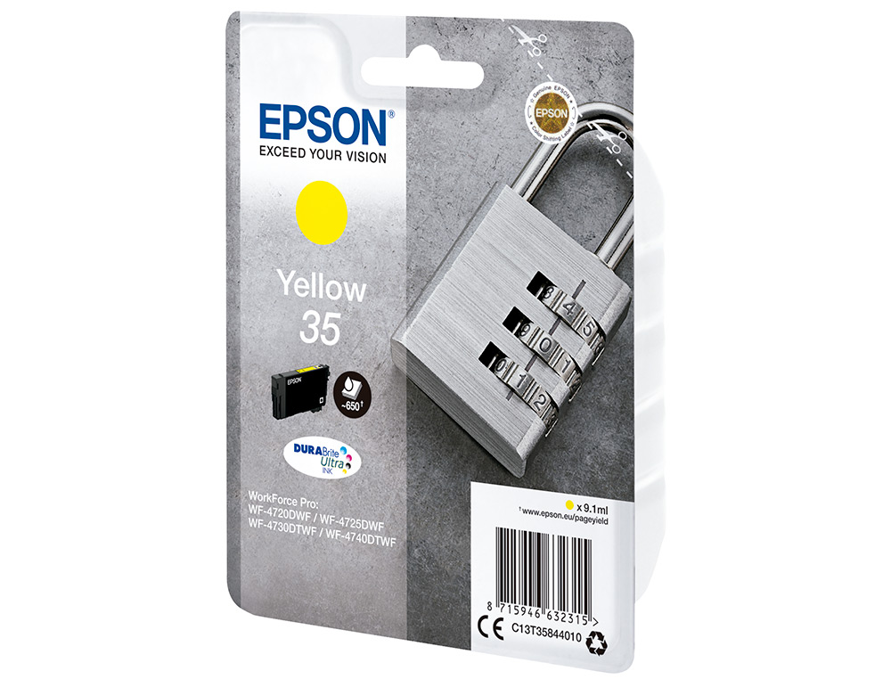 TINTEIRO EPSON SINGLEPACK AMARELO 35 DURABRITE ULTRA INK