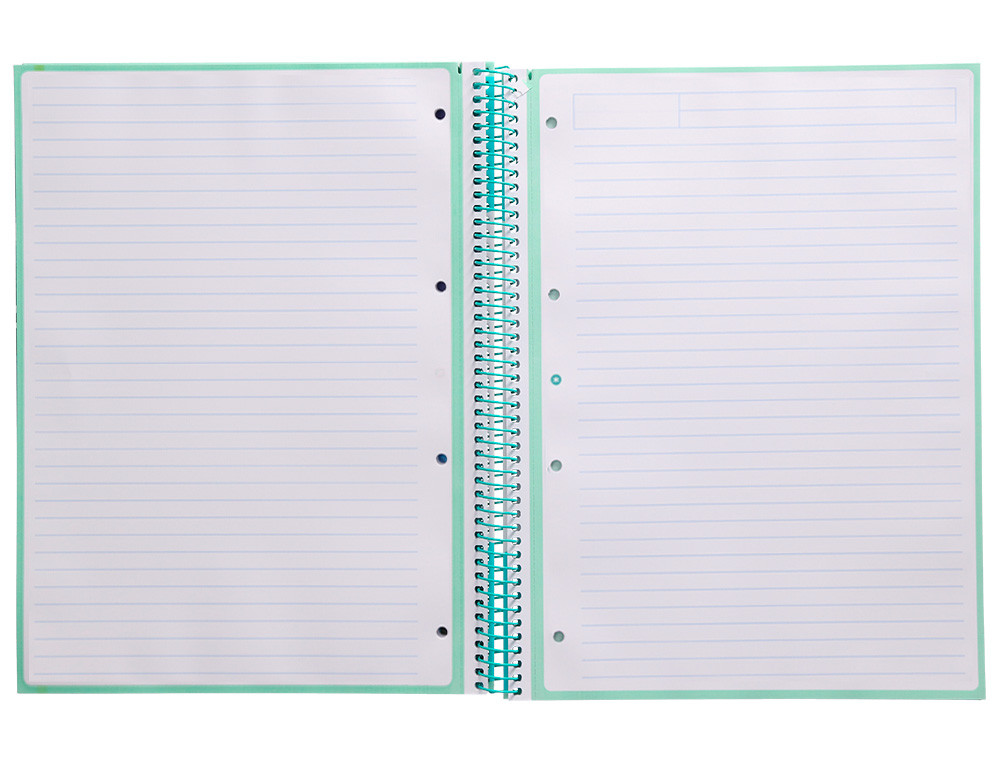 CADERNO ESPIRAL A4 MICRO ANTARTIK CAPA FORRADA 80F 90 GR HORIZONTAL 1 BANDA 4 FUROS COR MENTA