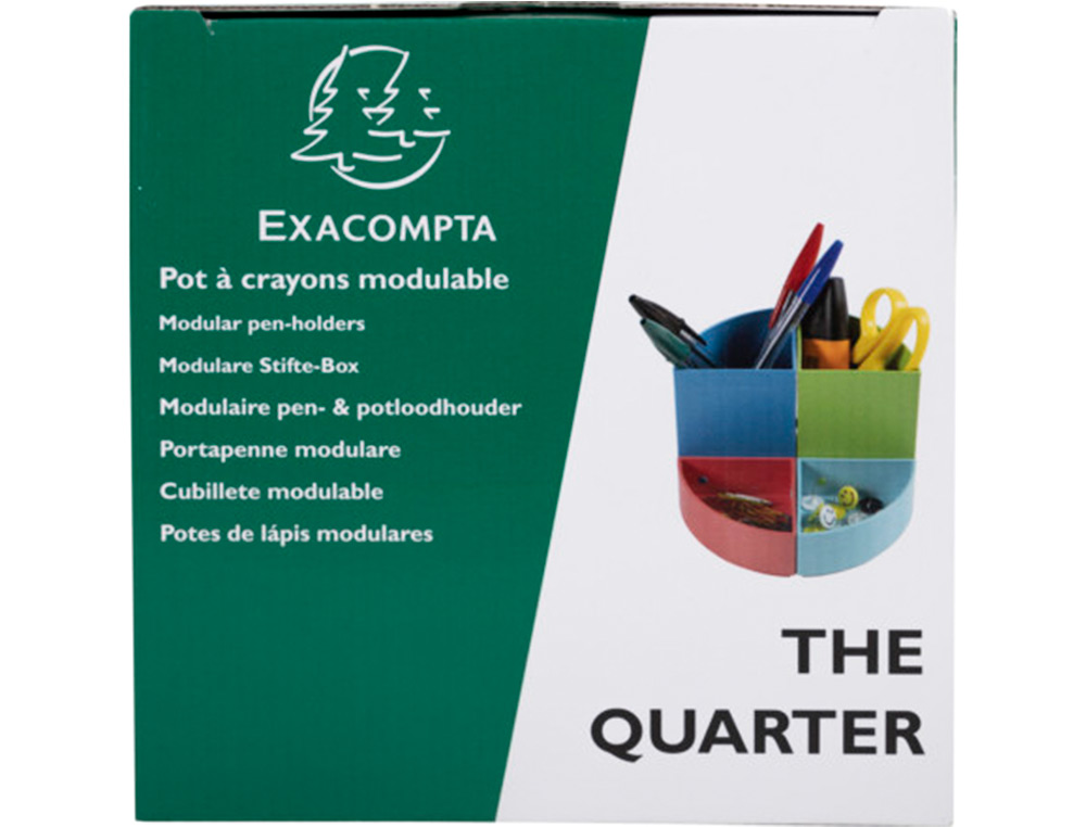 PORTA LAPIS EXACOMPTA AQUAREL THE QUARTER MODULABLE CORES PASTEL
