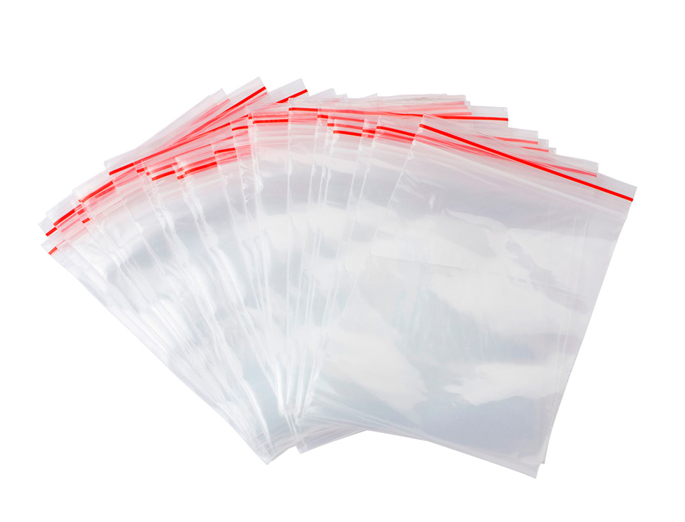 BOLSA PLASTICO AUTO SELADA Q-CONNECT 60X80 MM PACK DE 100 UNIDADES