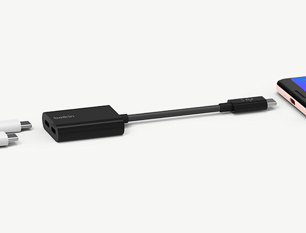ADAPTADOR BELKIN F7U081BTBLK USB-C DE AUDIO E CARREGAMENTO COR PRETO