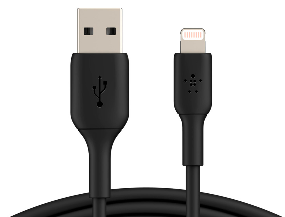 CABO LIGHTNING BELKIN CAA001BT2MBK A USB-A BOOST CHARGE COMPRIMENTO 2 M COR PRETO
