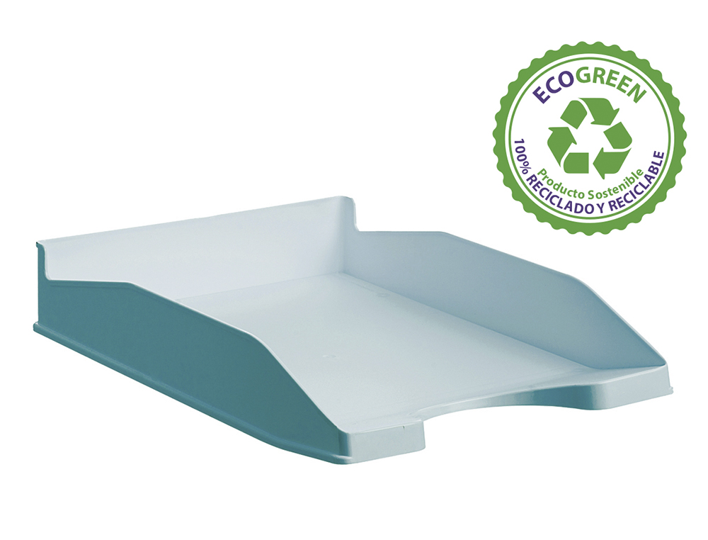 BANDEJA DE SECRETARIA ARCHIVO 2000 ECOGREEN PLASTICO 100% RECICLADO E RECICLAVEL EMPILHAVEL DIN A4 COR AZUL PASTEL