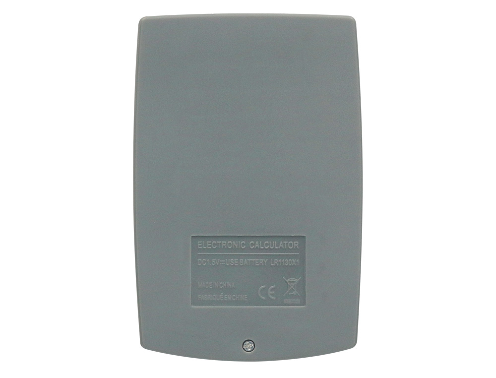 CALCULADORA LIDERPAPEL DE BOLSO XF03 8 DIGITOS PILHAS COR CINZA 99X64X9 MM