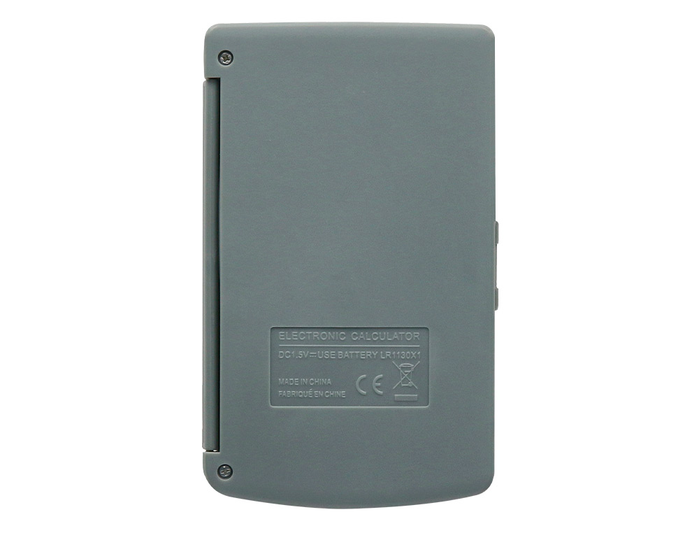 CALCULADORA LIDERPAPEL DE BOLSO XF15 10 DIGITOS COM CAPA SOLAR E PILHAS COR CINZA 123X75X12 MM
