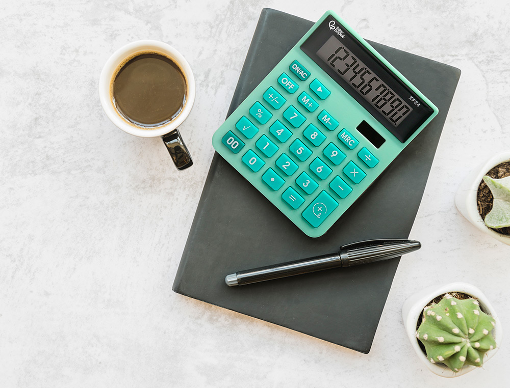 CALCULADORA LIDERPAPEL DE SECRETARIA XF24 10 DIGITOS SOLAR E PILHAS COR VERDE 127X105X24 MM