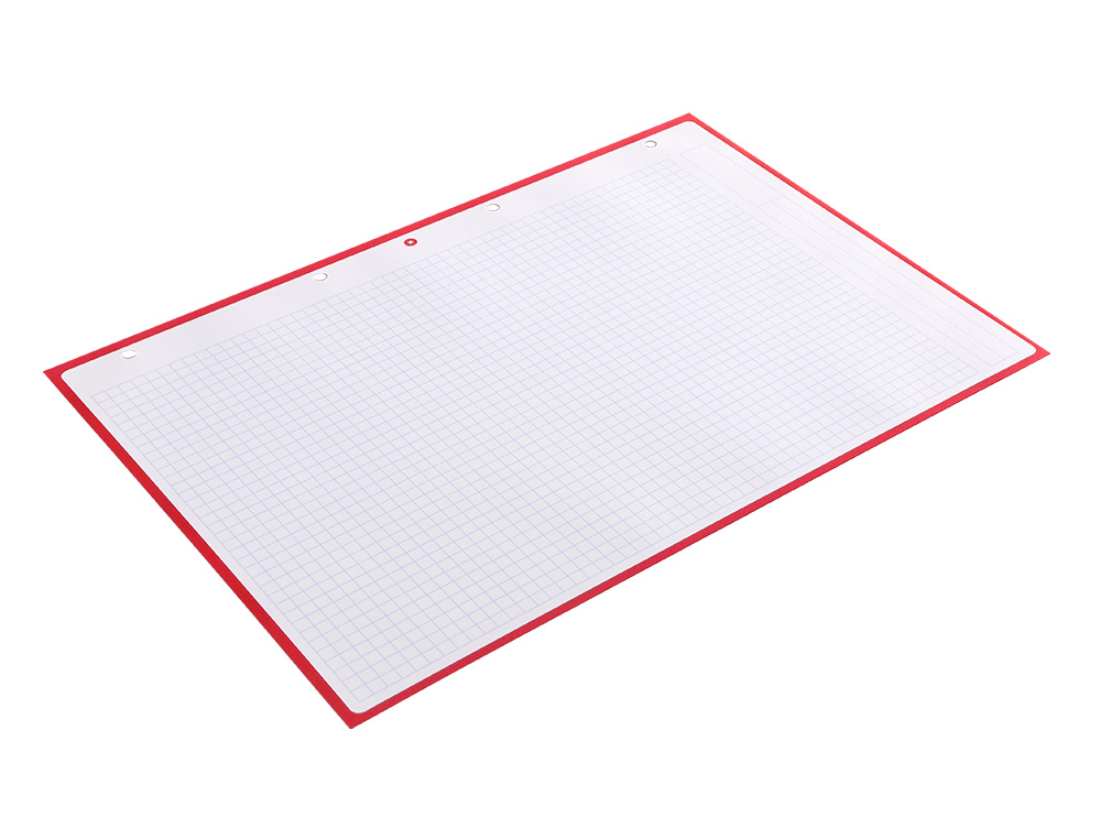 RECARGA COLADA ANTARTIK QUADRICULA DE 5MM DIN A4 100 F 90 GR 4 FUROS 1 BANDA MOLDURA COR FRAMBOESA
