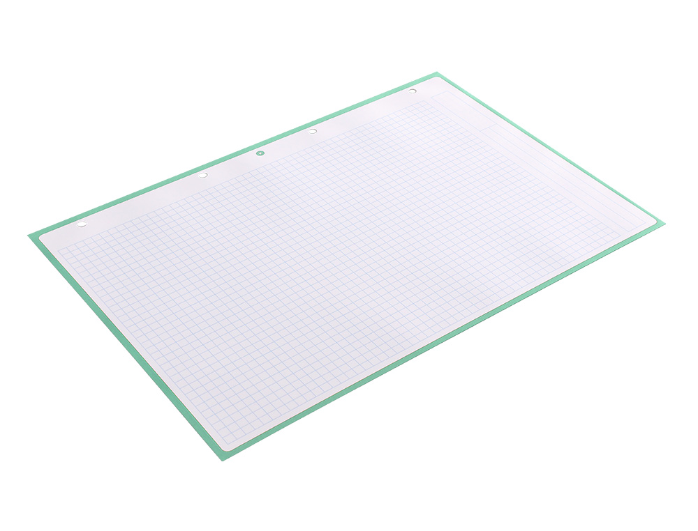 RECARGA COLADA ANTARTIK QUADRICULA DE 5MM DIN A4 100 F 90 GR 4 FUROS 1 BANDA MOLDURA COR MENTA