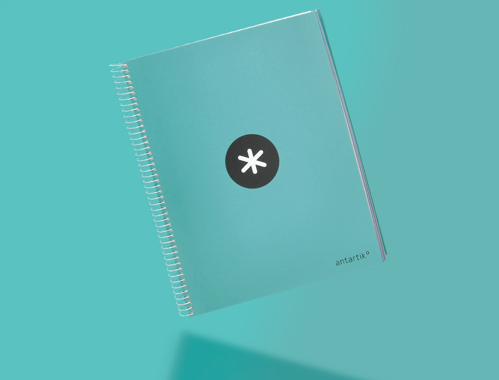 CADERNO ESPIRAL DIN A4 ANTARTIK CAPA FORRADA 120 F 100 GR LISO 5 BANDAS COR MENTA