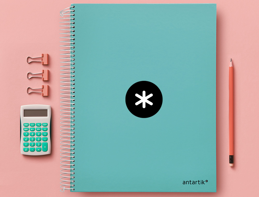 CADERNO ESPIRAL DIN A4 ANTARTIK CAPA FORRADA 120 F 100 GR LISO 5 BANDAS COR MENTA