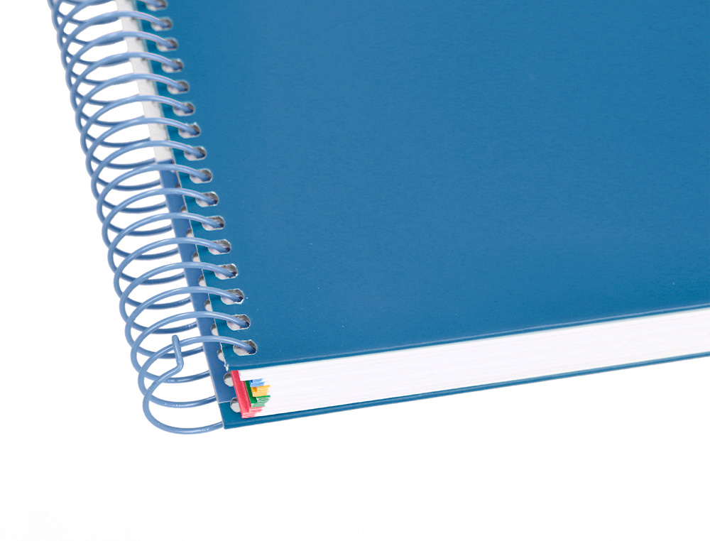 CADERNO ESPIRAL DIN A5 ANTARTIK CAPA FORRADA 120 F 100 GR QUADRICULA 5 MM 5 BANDAS COR AZUL ESCURO
