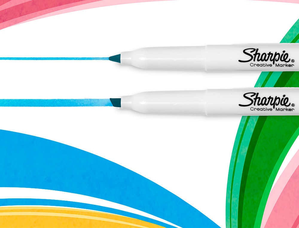 MARCADOR SHARPIE PERMANENTE S-NOTE PONTA BISELADA TRACO 1,2 /3,87 MM BLISTER 4 UNIDADES CORES SORTIDAS