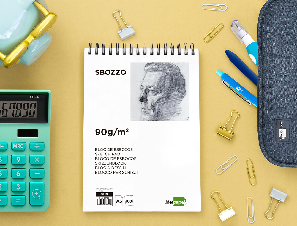 ESTOJO ESCOLAR LIDERPAPEL OVALADO COM ORGANIZADOR INTERIOR QUADRO E ASA 1 FECHO SORTIDOS 220X60X90 MM