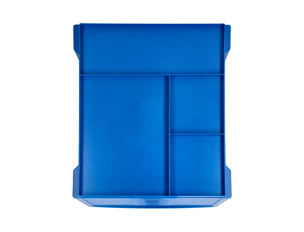 FICHEIRO GAVETAS DE SECRETARIA Q-CONNECT BANDEJA ORGANIZADORA SUPERIOR 6 GAVETAS COR AZUL OPACO 350X255X280 MM