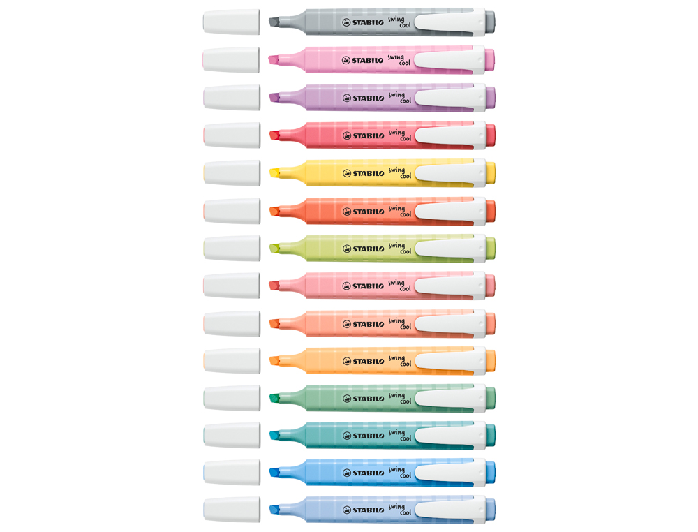 MARCADOR FLUORESCENTE STABILO SWING COOL PASTEL ESTOJO DE 8 UNIDADES CORES SORTIDAS