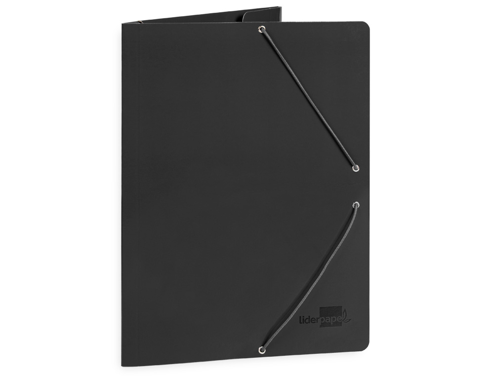 PASTA LIDERPAPEL DE ELASTICOS FOLIO 3 ABAS CARTAO PLASTIFICADO COR PRETO