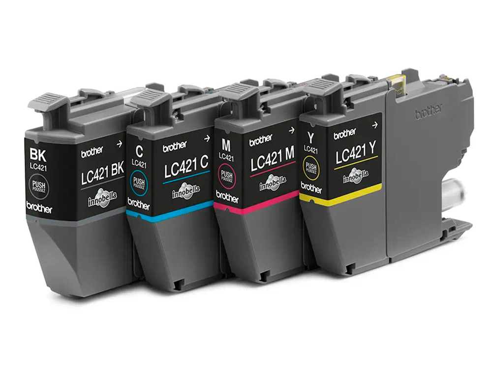 TINTEIRO BROTHER LC421VAL DCP-J1050DW / DCP-J1140DW / MFC-J10 PACK 4 CORES 200 PAGINAS