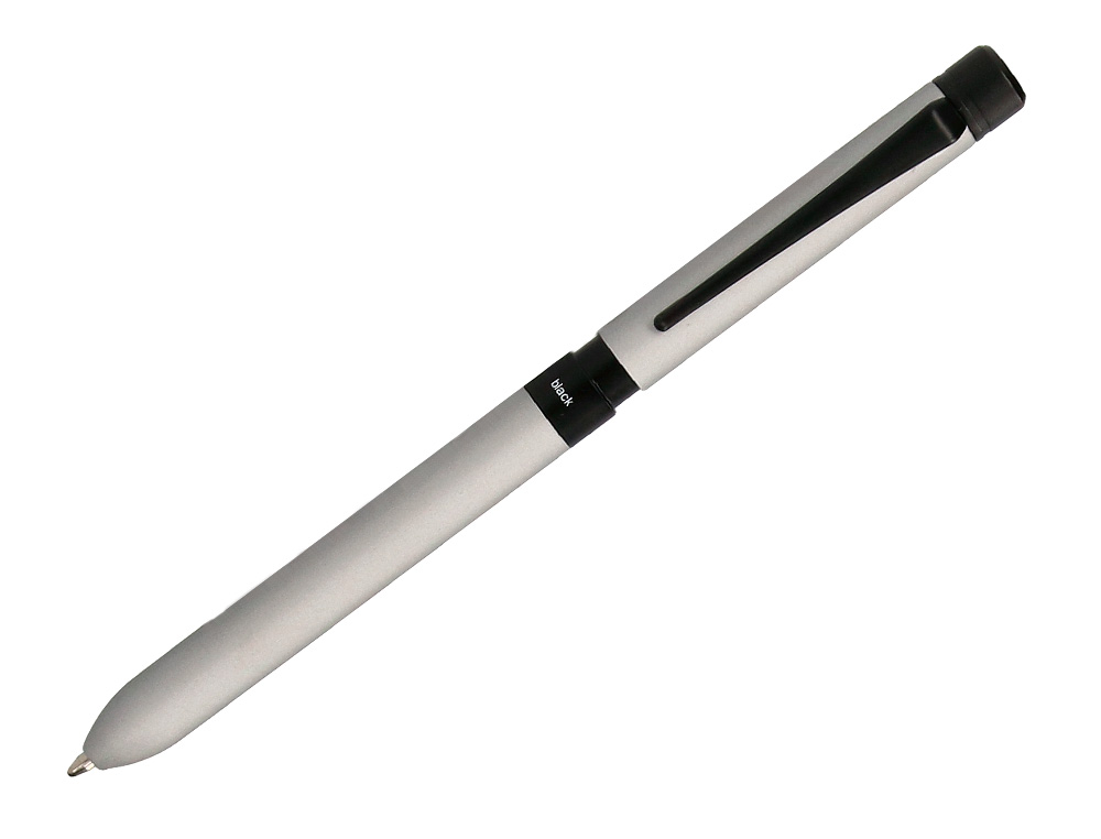 ESFEROGRAFICA BELIUS ZURICH 3 EM 1 CORPO PRATEADO TINTA PRETA E VERMELHA LAPISEIRA 0,5 MM EM ESTOJO
