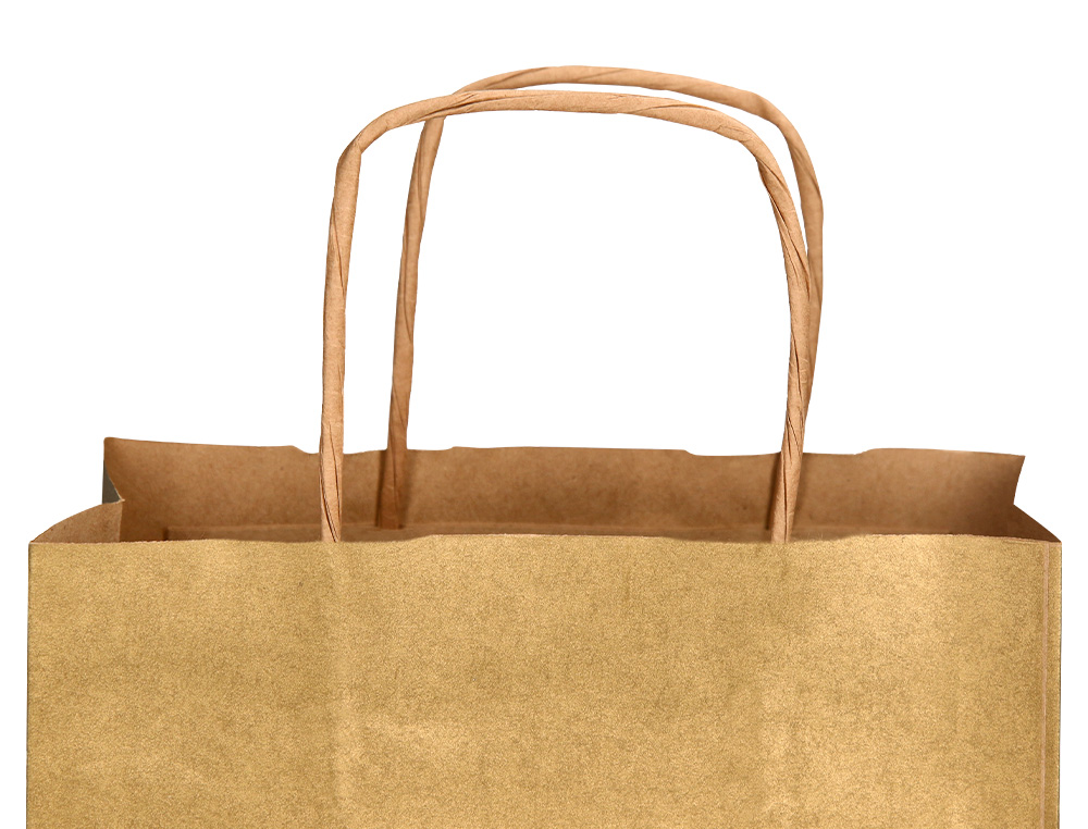 SACO DE PAPEL Q-CONNECT KRAFT OURO L COM ASA TORCIDA 320X400X14 MM