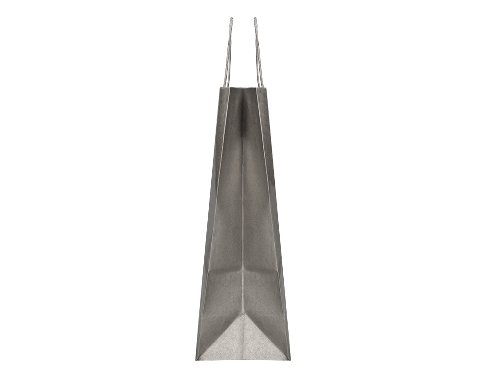 SACO DE PAPEL Q-CONNECT KRAFT PRATA L COM ASA TORCIDA 320X400X14 MM
