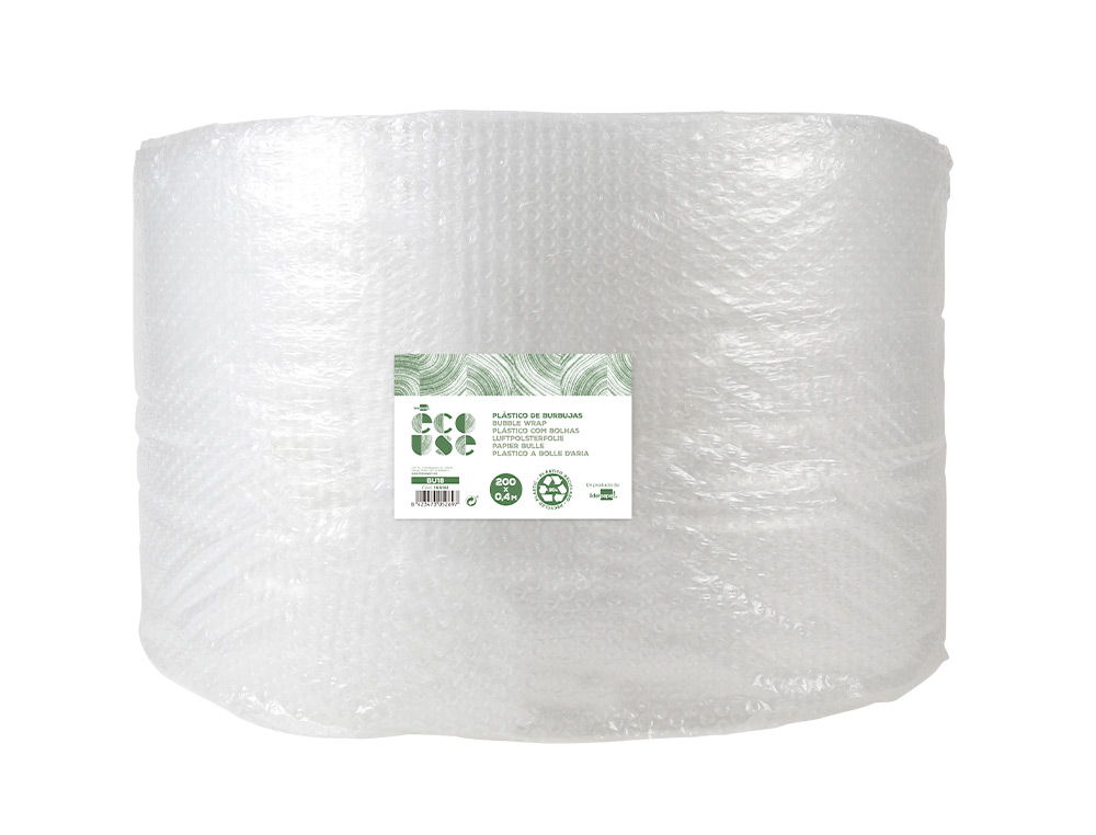 PLASTICO COM BOLHAS LIDERPAPEL ECOUSE 0.40X200M 30% DE PLASTICO RECICLADO