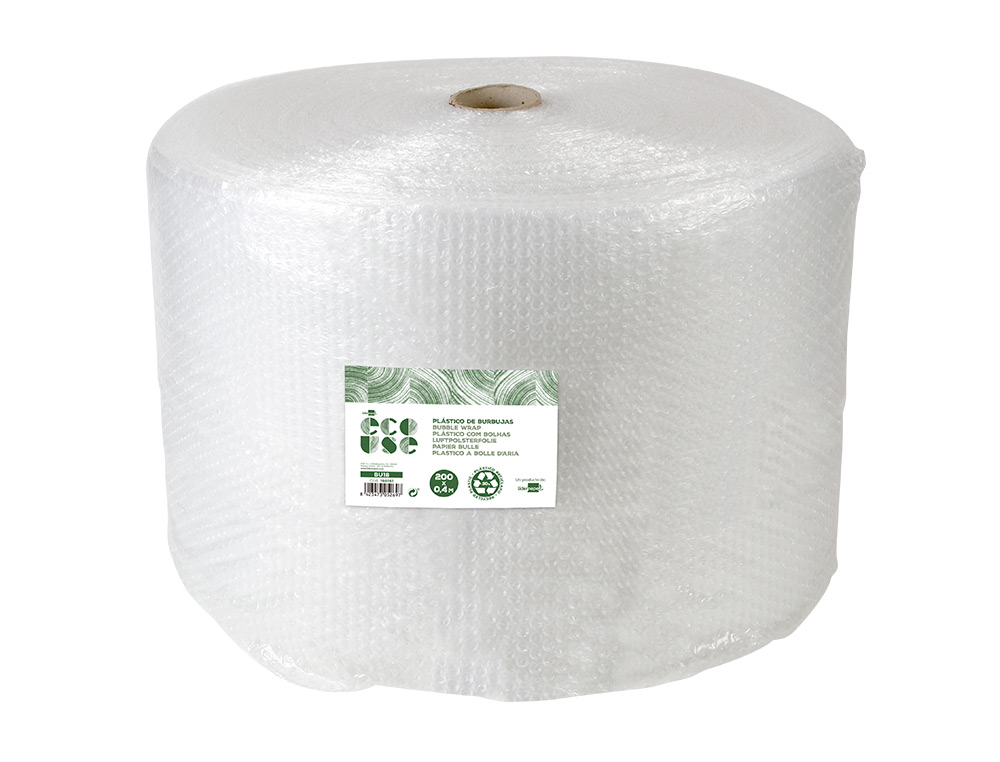 PLASTICO COM BOLHAS LIDERPAPEL ECOUSE 0.40X200M 30% DE PLASTICO RECICLADO