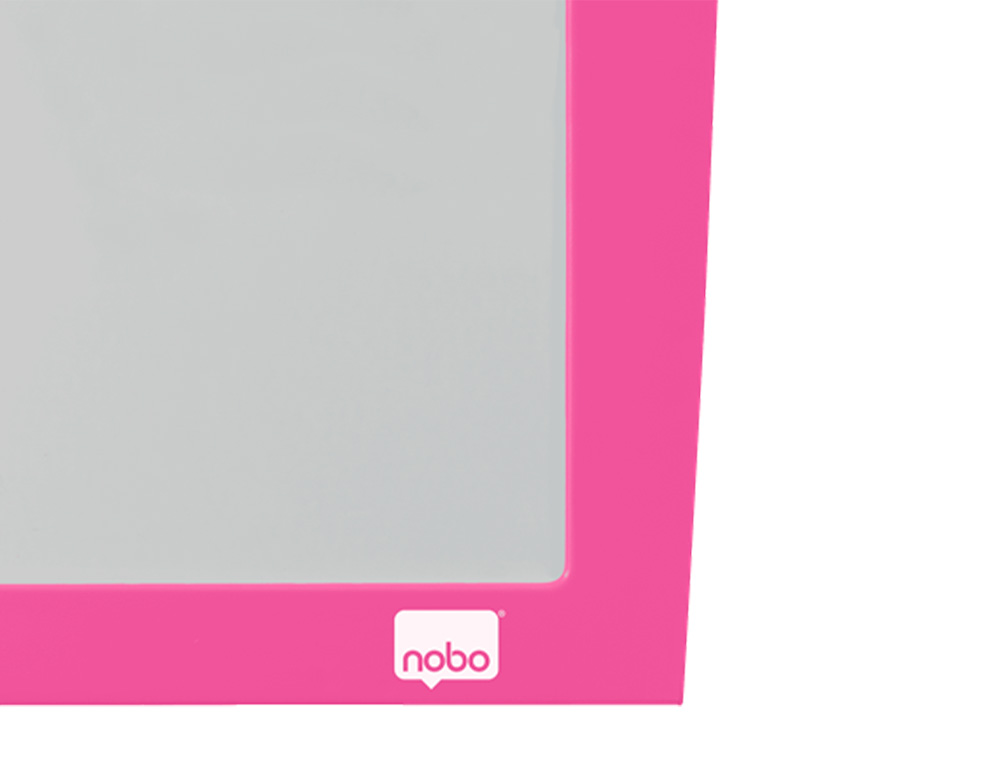 QUADRO BRANCO NOBO MAGNETICO MOLDURA FUCSIA 43X58,5 CM