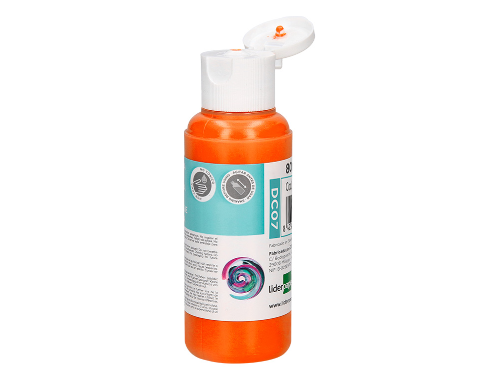 PINTURA ACRILICA LIDERPAPEL FRASCO DE 80 ML LARANJA