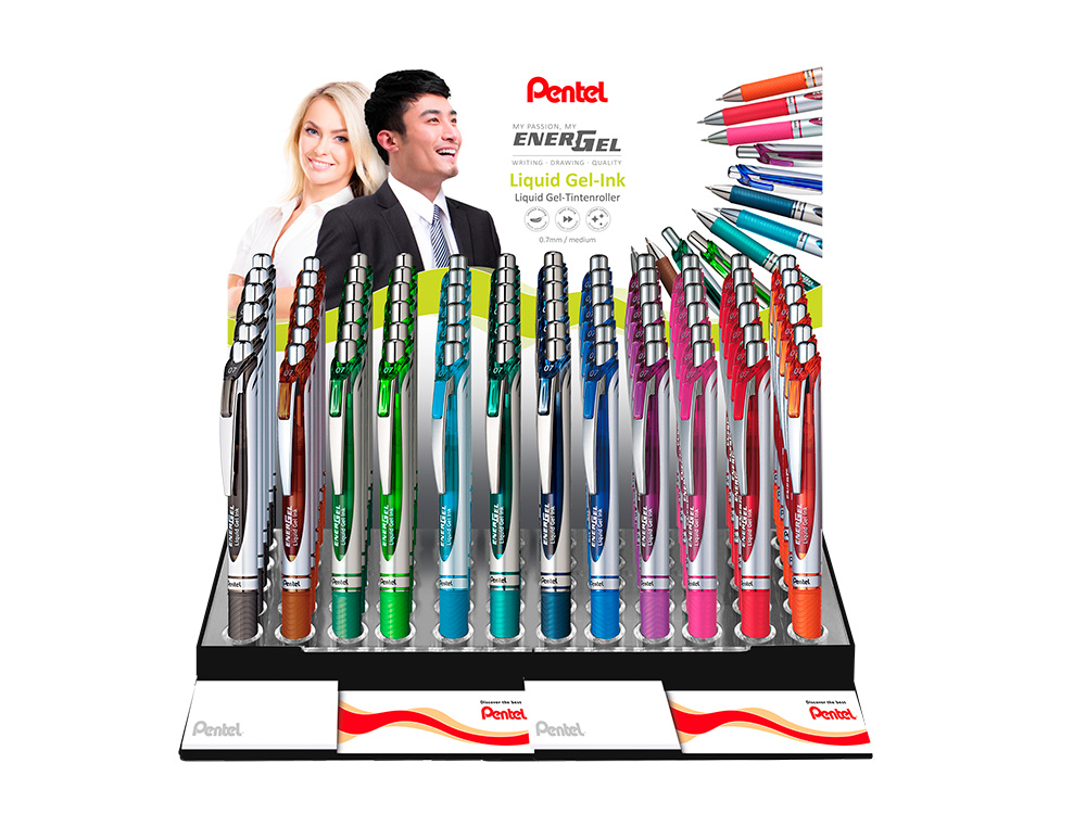 EXPOSITOR PENTEL BL77 COM 6 DUZIAS E 12 CORES SORTIDAS