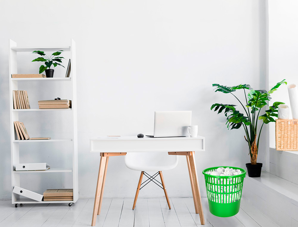CESTO DE PAPEIS Q-CONNECT PLASTICO 15 LITROS COR VERDE 285 X 290 MM