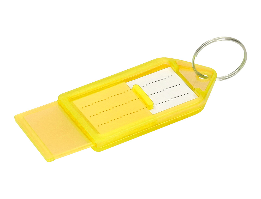 CHAVEIRO PORTA ETIQUETAS Q-CONNECT PREMIUM COR AMARELO CAIXA DE 40 UNIDADES