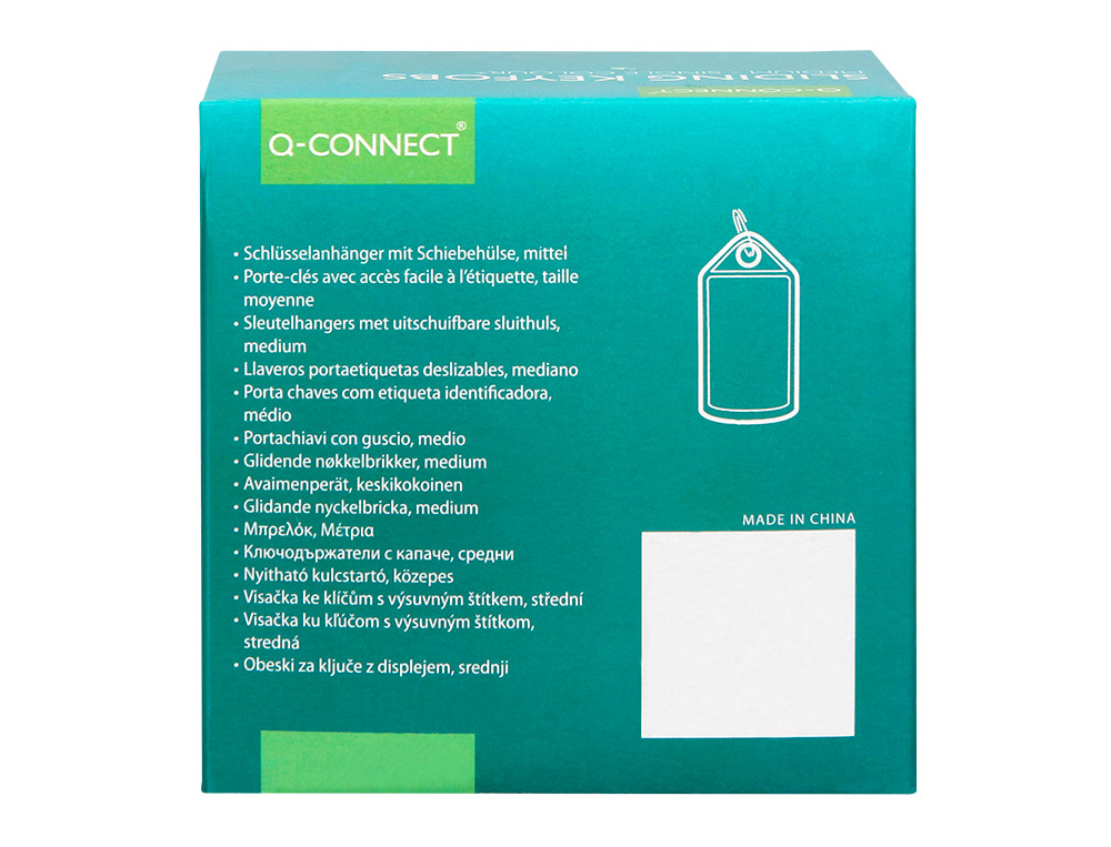 CHAVEIRO PORTA ETIQUETAS Q-CONNECT PREMIUM COR AMARELO CAIXA DE 40 UNIDADES