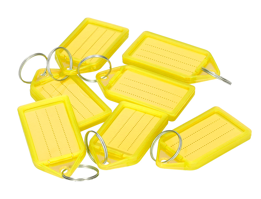 CHAVEIRO PORTA ETIQUETAS Q-CONNECT PREMIUM COR AMARELO CAIXA DE 40 UNIDADES