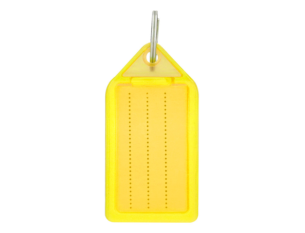 CHAVEIRO PORTA ETIQUETAS Q-CONNECT PREMIUM COR AMARELO CAIXA DE 40 UNIDADES