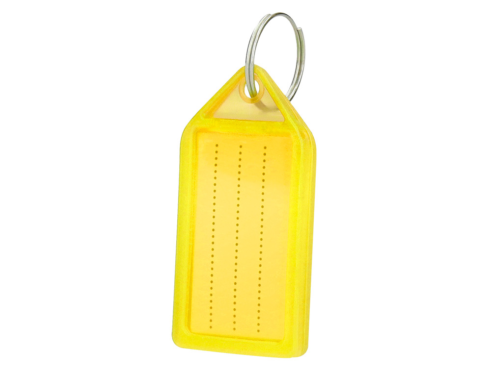 CHAVEIRO PORTA ETIQUETAS Q-CONNECT PREMIUM COR AMARELO CAIXA DE 40 UNIDADES