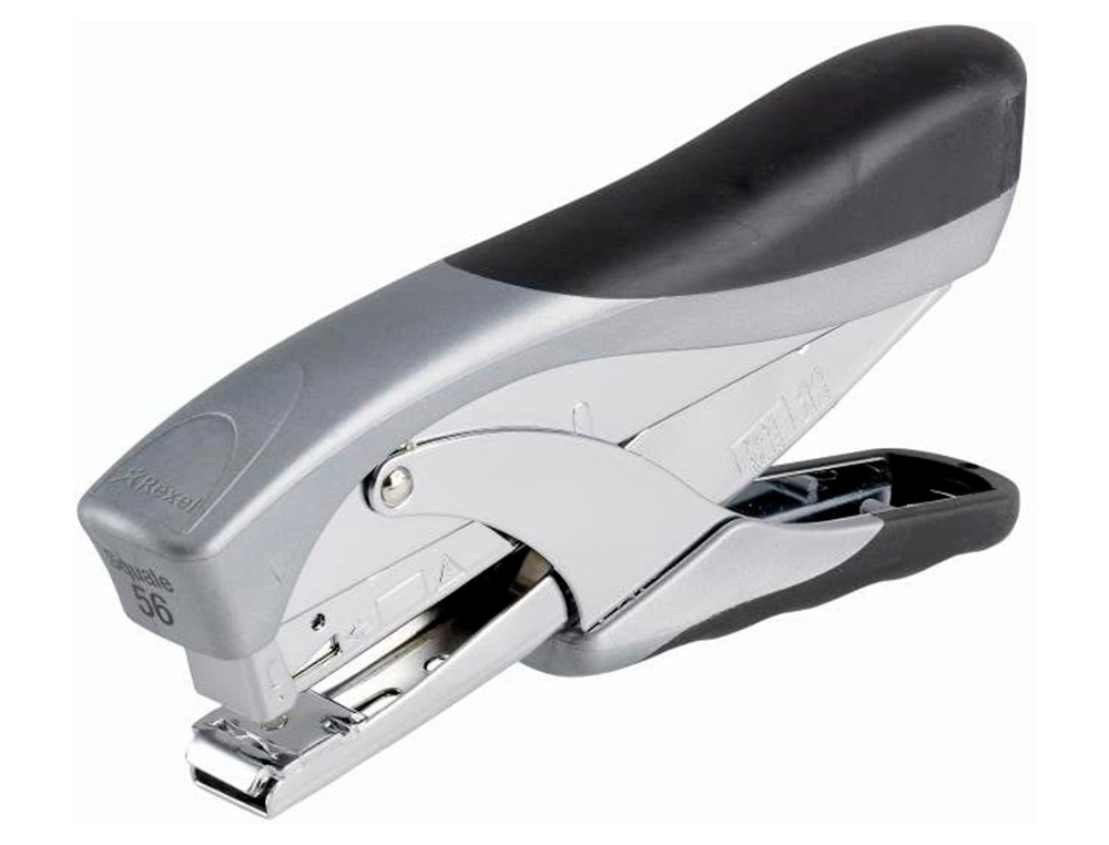 AGRAFADOR REXEL DE ALICATE SQUALE 56 METALICO CAPACIDADE 25 FOLHAS USA AGRAFES 24/6 E 26/6 COR PRATA
