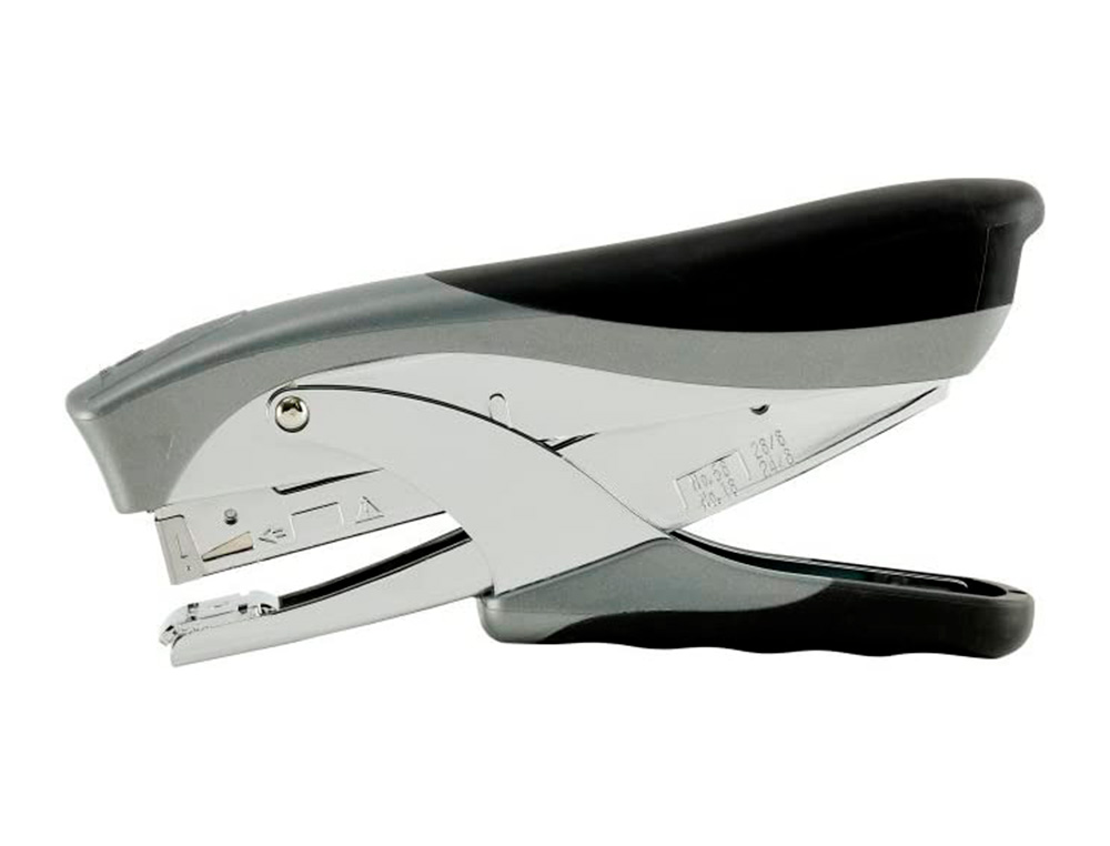 AGRAFADOR REXEL DE ALICATE SQUALE 56 METALICO CAPACIDADE 25 FOLHAS USA AGRAFES 24/6 E 26/6 COR PRATA