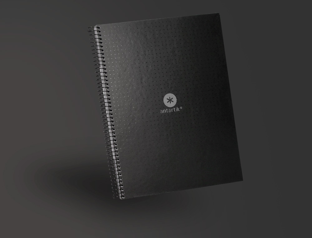 CADERNO ESPIRAL A4 MICRO ANTARTIK CAPA FORRADA 80F 90 GR PONTILHADO 1 BANDA 4 FUROS COR PRETO