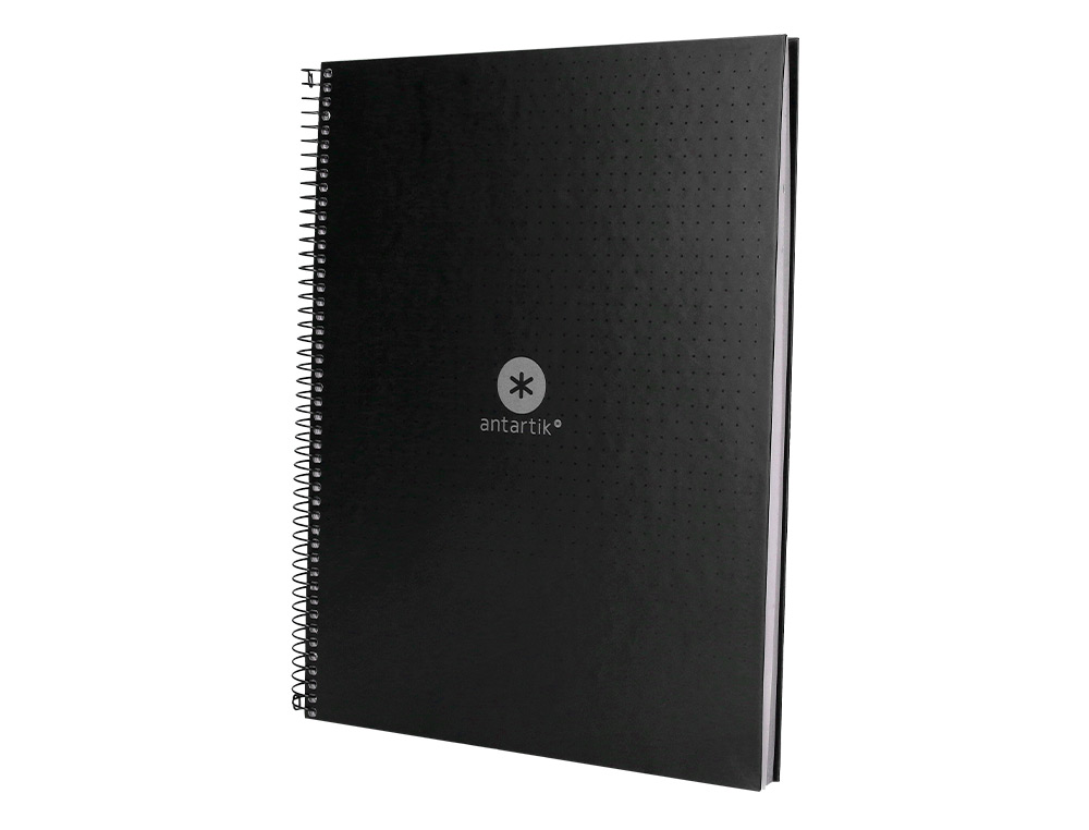 CADERNO ESPIRAL A4 MICRO ANTARTIK CAPA FORRADA 80F 90 GR PONTILHADO 1 BANDA 4 FUROS COR PRETO