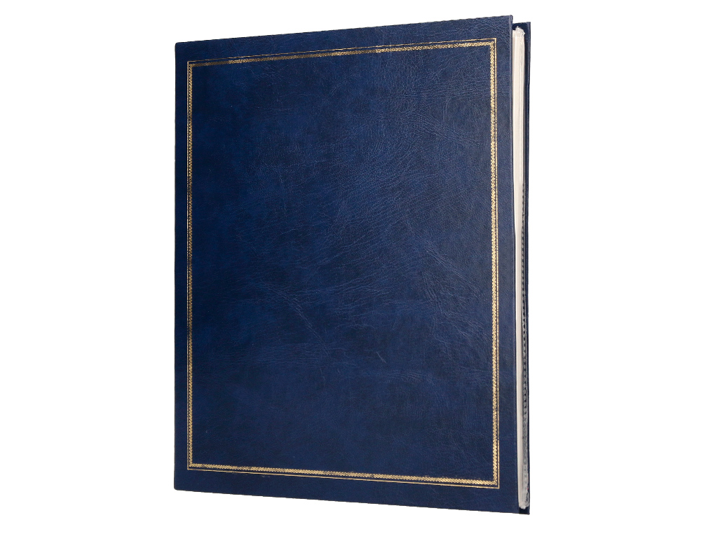 ALBUM DE FOTOS LIDERPAPEL ANEIS SERIE CLASSIC COM 20 FOLHAS AUTOADESIVAS COR AZUL